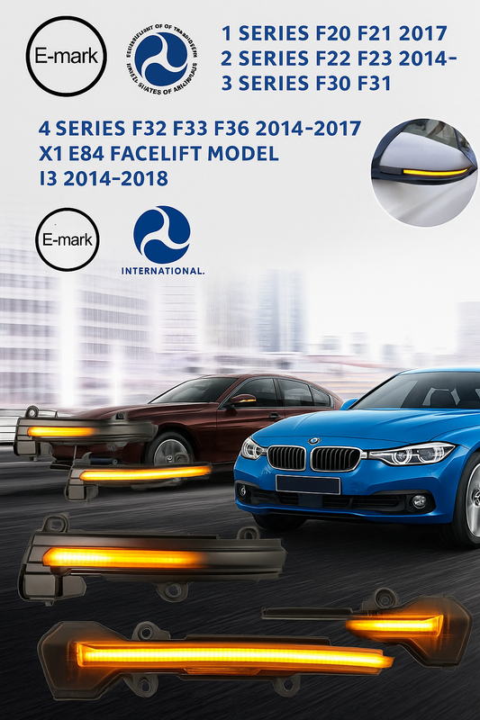 Φλας Led Dynamic για BMW 1/2/3/4- 2 Τμχ SMOKED