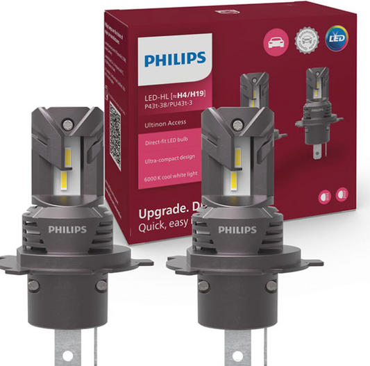Philips H4/H19 Ultinon Access Led 12V 20W 6000K 2τμχ