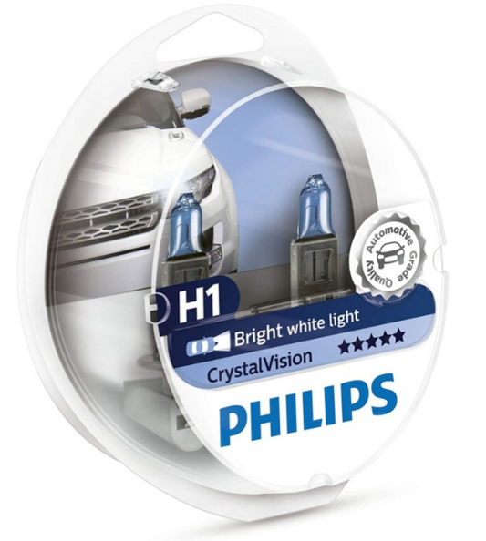 Philips H1 12V 55W Crystal Vision 4300K 2τμχ