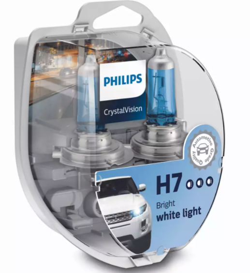 Philips H7 12V 55W Crystal Vision 4300K 2τμχ