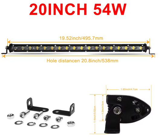 Προβολέας 8D- 50εκ 6000K/54W για αυτοκίνητα/off road/φορτηγά 1τμχ