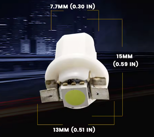 Λαμπα Led τύπου T5 B8.5D Μπλε -0.2W-1τμχ