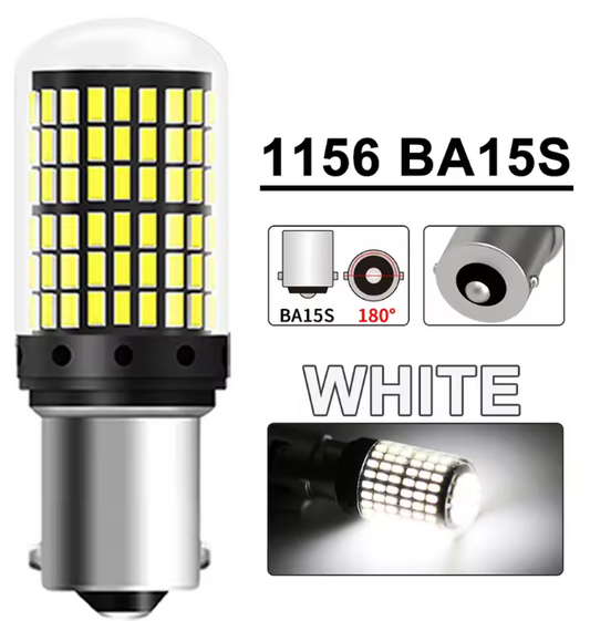 Λάμπες LED Canbus BA15S-2τμχ σε χρωμα Λευκο