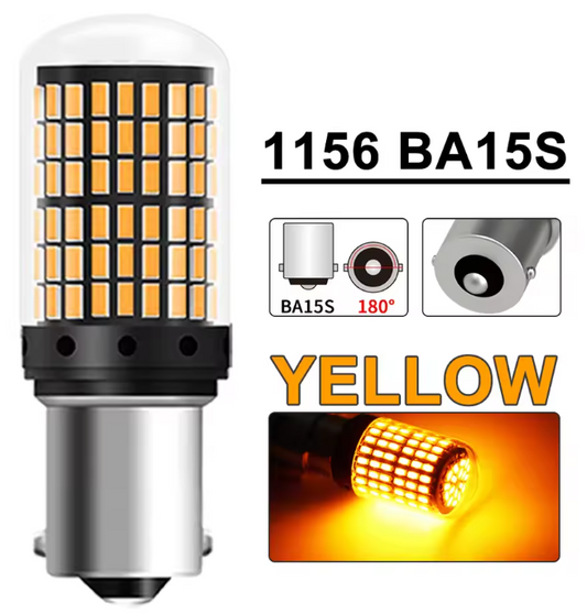 Λάμπες LED Canbus BA15S -2τμχ σε χρωμα ΠΟΡΤΟΚΑΛΙ