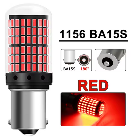 Λάμπες LED Canbus BA15S-2τμχ σε χρωμα ΚΟΚΚΙΝΟ