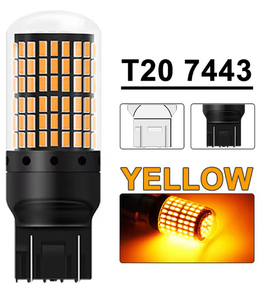 Λάμπες LED Canbus T20 διπολικη -2τμχ σε χρωμα ΠΟΡΤΟΚΑΛΙ