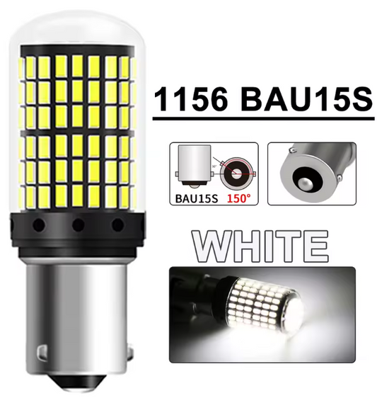 Λάμπες LED Canbus BAU15S-2τμχ σε χρωμα Λευκο