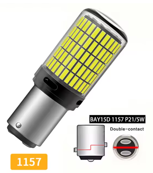 Λάμπες LED Canbus BAY15D -2τμχ σε χρωμα Λευκο