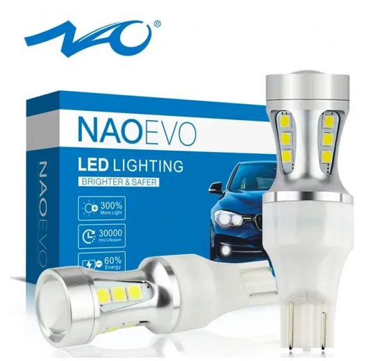 NAO Λαμπα LED T15/W16W – Λευκό 6000K-2τμχ