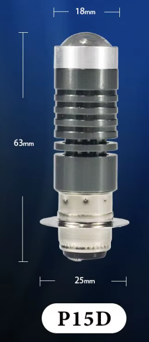 Λάμπα LED Μοτοσυκλέτας P15 | Hi/Lo Beam | 1000LM | 6500K 1τμχ