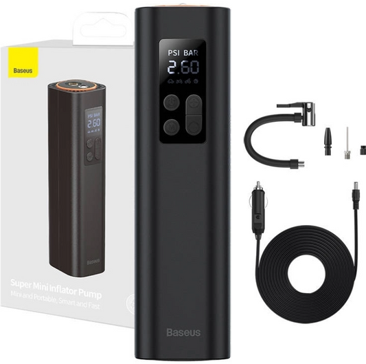 Μίνι Κομπρεσέρ Αυτοκινήτου Baseus | 50 PSI | Με Φακό LED