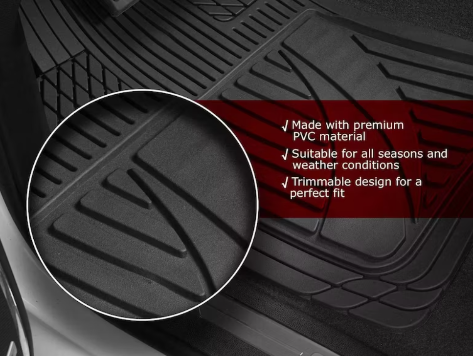 Βαρέως Τύπου Λαστιχένια Πατάκια Αυτοκινήτου Universal – Αντιολισθητικά με Κοψίματα & Άρωμα Λεμονιού Βαρέως Τύπου Λαστιχένια Πατάκια Αυτοκινήτου Universal – Αντιολισθητικά με Κοψίματα & Άρωμα Λεμονιού