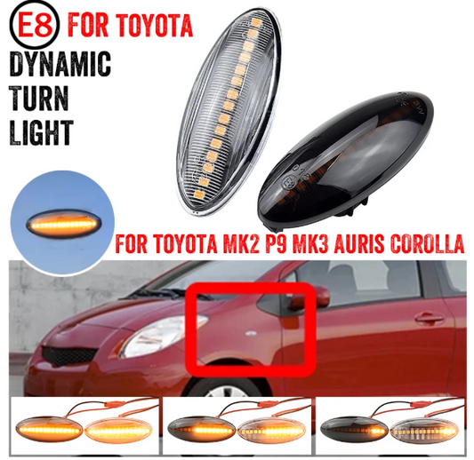 Φλας Led Dynamic για Toyota- 2 Τμχ CRYSTAL