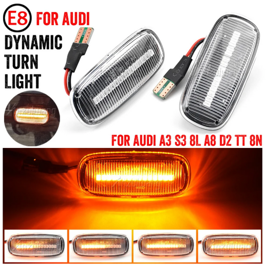 Φλας Led Dynamic για AUDI - 2 Τμχ CRYSTAL