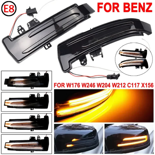 Φλας Led Dynamic για MERCEDES - 2 Τμχ SMOKED