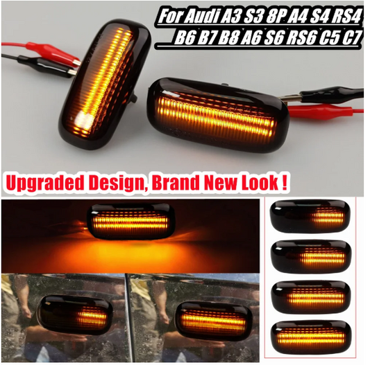 Φλας Led Dynamic για AUDI - 2 Τμχ SMOKED