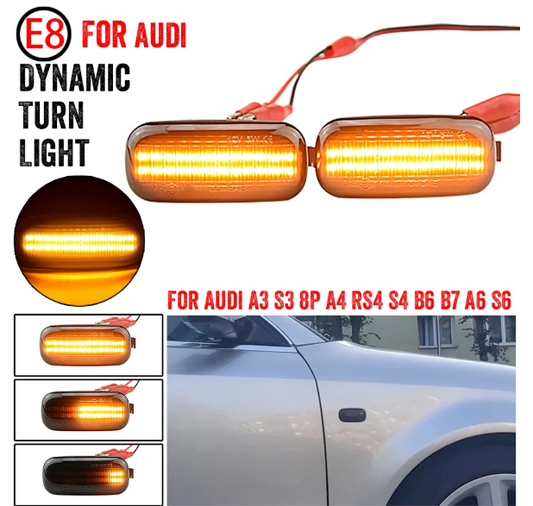 Φλας Led Dynamic για AUDI - 2 Τμχ CRYSTAL