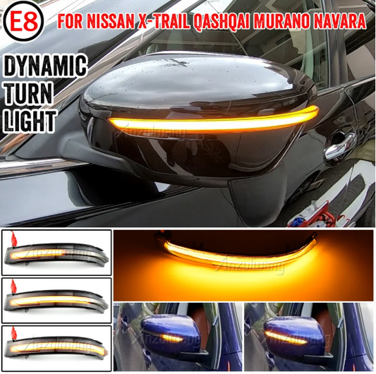 Φλας Led Dynamic για NISSAN QASHQAI/XTRAIL/NAVARA- 2 Τμχ CRYSTAL