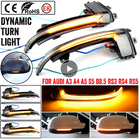 Φλας Led Dynamic για AUDI A3/A4/A5/A6/A8Q3- 2 Τμχ SMOKED
