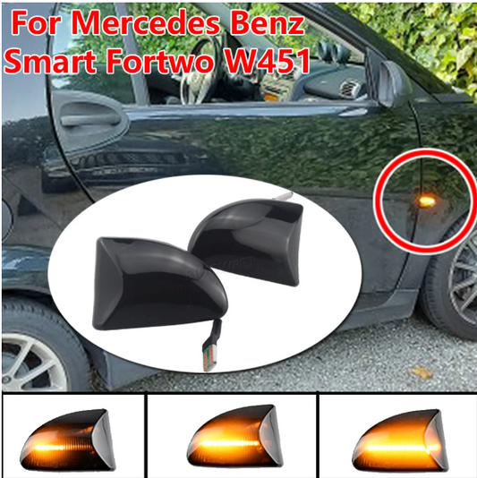 Φλας Led Dynamic για SMART W451- 2 Τμχ SMOKED