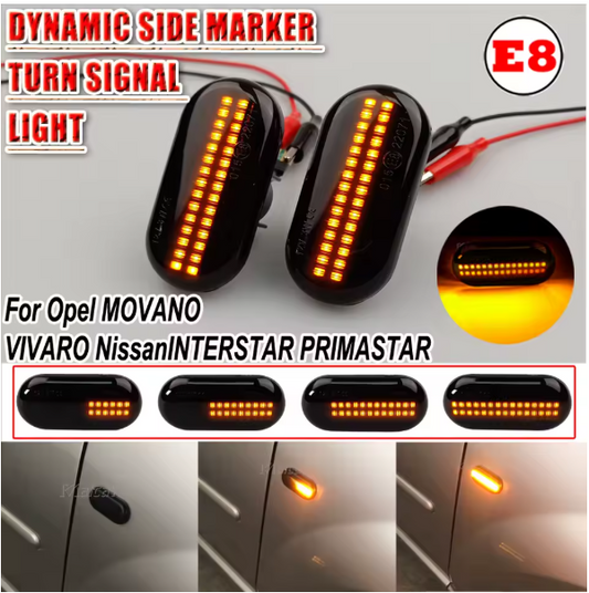 Φλας Led Dynamic για NISSAN/OPEL/RENAULT/SMART/DACIA- 2 Τμχ SMOKED