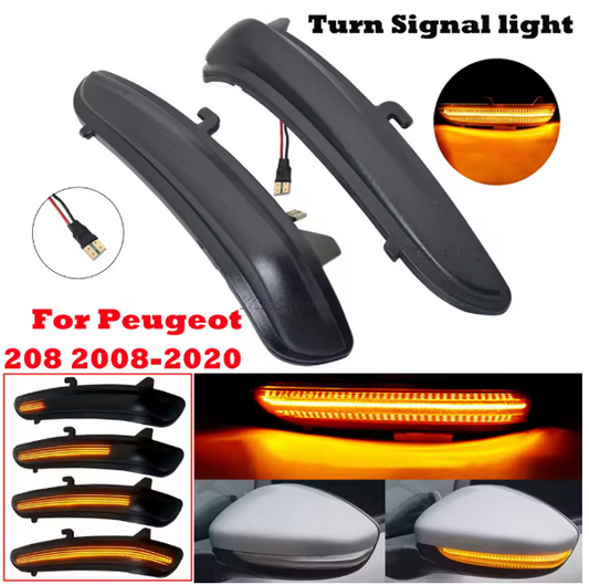 Φλας Led Dynamic για PEUGEOT/CITROEN/OPEL- 2 Τμχ SMOKED