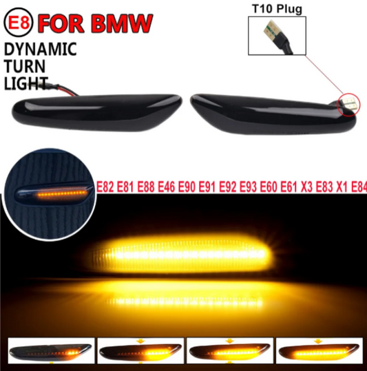 Φλας Led Dynamic για BMW- 2 Τμχ SMOKED