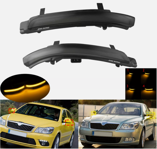 Φλας Led για Skoda Octavia 5 / Superb 2τμχ SMOKED