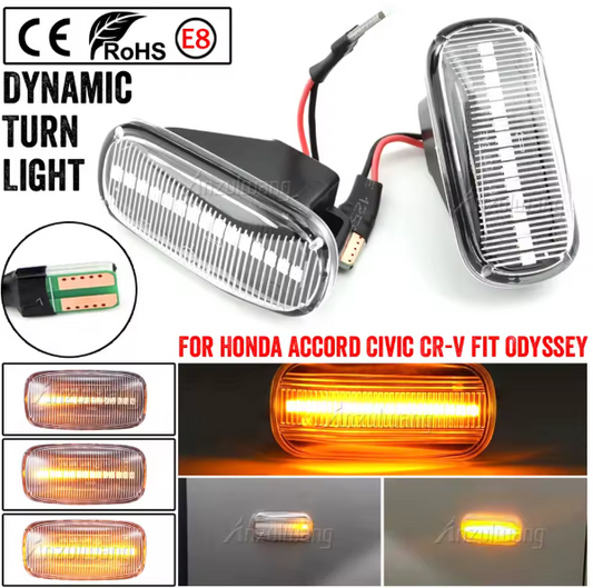 Φλας Led Dynamic για Honda-2 Τμχ-ΔΙΑΦΑΝΟ