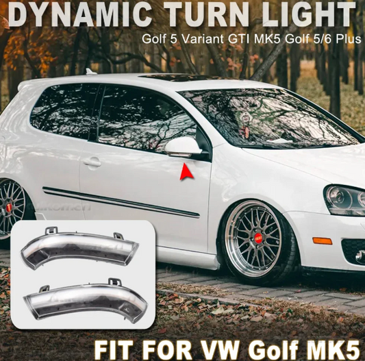 Φλας Dynamic Led για GOLF V/PASSAT/SUPERB -2τμχ WHITE