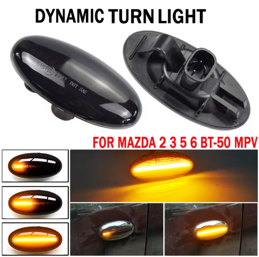 Φλας Led Dynamic για MAZDA 2/3/5/6 /BT-50/ MPV II - 2 Τμχ SMOKED