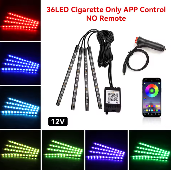 LED RGB Φωτισμός Ambient Light Kit Μέσω app & Μουσική Λειτουργία – 12V-Universal LED RGB Φωτισμός Ambient Light Kit Μέσω app & Μουσική Λειτουργία – 12V-Universal