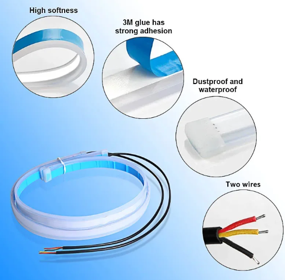 Flexible LED DRL -Φωτα ημέρας με Δυναμικό Φλας – Λευκό/Κίτρινο – 12V Flexible LED DRL -Φωτα ημέρας με Δυναμικό Φλας – Λευκό/Κίτρινο – 12V