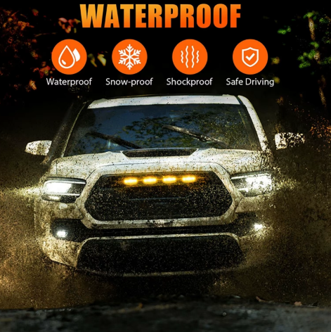 LED Φώτα Γρίλιας Αυτοκινήτου DRL- 12V – Universal, Πορτοκαλί , Αδιάβροχα, 4 Τμχ LED Φώτα Γρίλιας Αυτοκινήτου DRL- 12V – Universal, Πορτοκαλί , Αδιάβροχα, 4 Τμχ