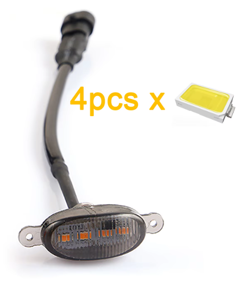 LED Φώτα Γρίλιας Αυτοκινήτου DRL- 12V – Universal, Πορτοκαλί , Αδιάβροχα, 4 Τμχ LED Φώτα Γρίλιας Αυτοκινήτου DRL- 12V – Universal, Πορτοκαλί , Αδιάβροχα, 4 Τμχ
