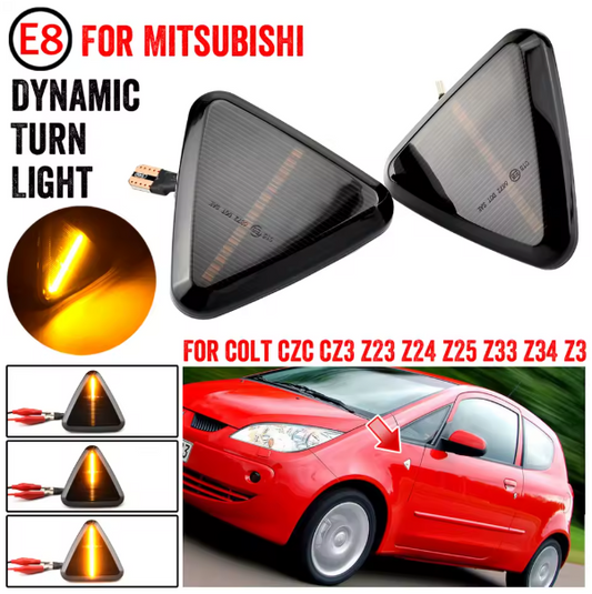 Φλας Led Dynamic για MITSUBISHI COLT- 2 Τμχ SMOKED