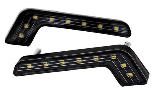 LED Φώτα Ημέρας DRL 12V 6500K – Μαύρο Κέλυφος, Λευκό Φως 6500K