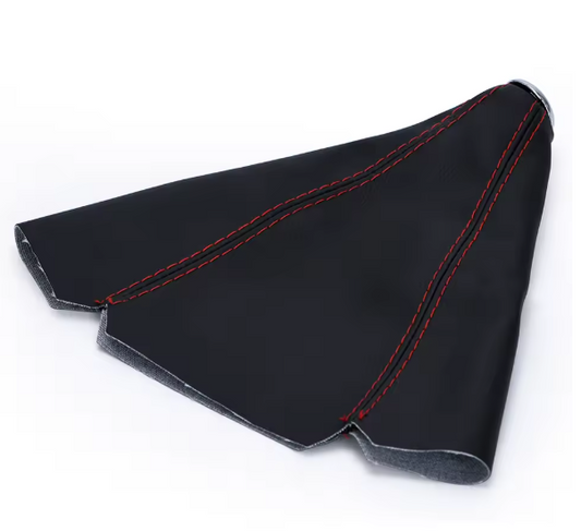 Universal Κάλυμμα / Φουσκα Λεβιέ Ταχυτήτων Αυτοκινήτου - Δερματίνη - Κοκκινη Ραφή