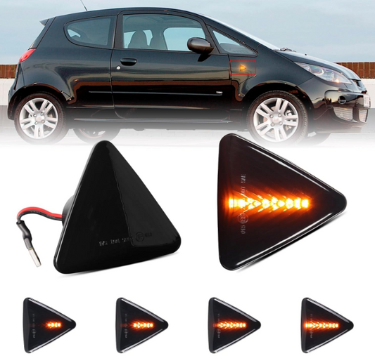 Φλας Led Dynamic για MITSUBISHI COLT- 2 Τμχ SMOKED