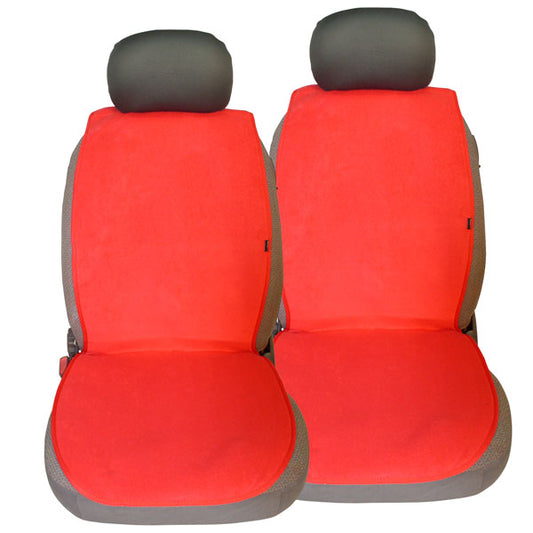 Πλατοκαθίσματα Αυτοκινήτου Πετσέτα 2 Τεμαχίων – Άνεση & Προστασία-Κοκκινο χρωμα