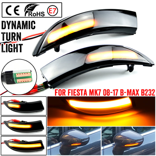 Φλας LED Dynamic για FORD FIESTA MK7/BMAX SMOKED 2τμχ