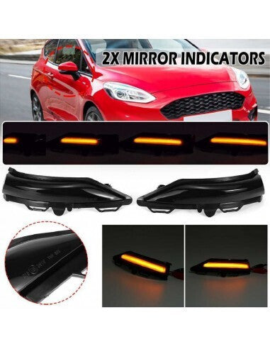 Φλας Dynamic Led για FORD FIESTA MK8 /FORD PUMA MK2-2τμχ SMOKED
