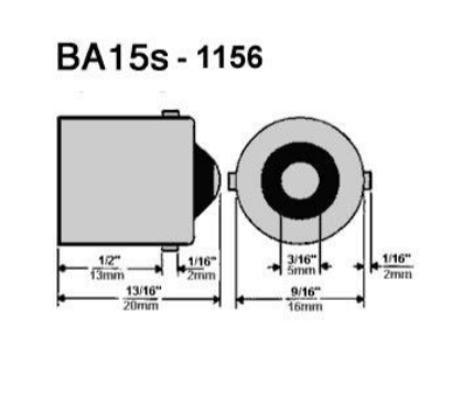 NORMA Λάμπα 12V 21W καρυδάκι πορτοκαλί ίσια ακίδα BA15s