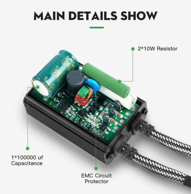 BEVINSEE H7 LED Canbus Decoder-2τμχ