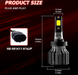 NOVSIGHT LED H8/H9/H11/H16JP- 12V/24V-72W/10000LM/6000K