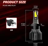 NOVSIGHT LED H4 12V/24V-72W/10000LM/6000K