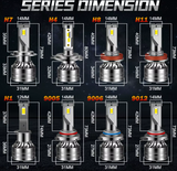 Dualvision H8/H11 led λαμπες 10.000Lm/6000K