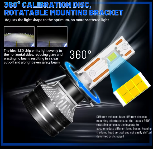 Dualvision K5C H1 LED Λαμπες– 180W/60000LM/6000K