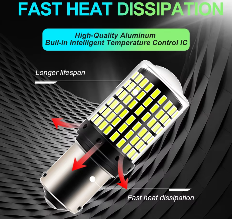 Λάμπες  LED Canbus BA15S-2τμχ σε χρωμα ΚΟΚΚΙΝΟ