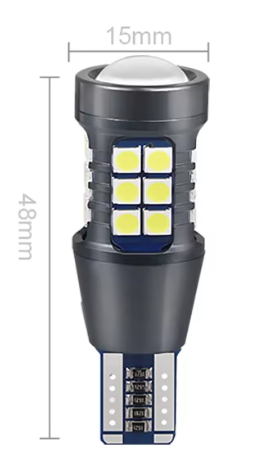 Λαμπα LED T15/W16W – Λευκό 6000K-2τμχ
